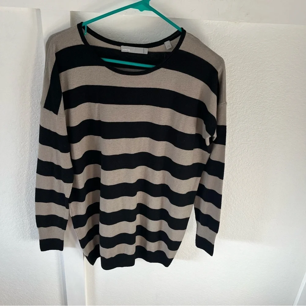 Vince Women's XS Cashmere/Wool Striped Sweater.